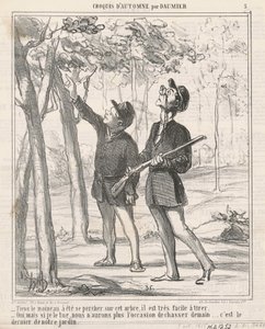 Burada serçe tünemiş by Honoré Daumier