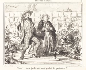 İşte... bahçemiz... keklik üretiyor!... by Honoré Daumier