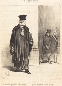 Burada, belki bir uygulama by Honoré Daumier