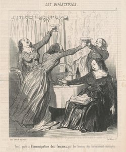Kadınların kurtuluşu için yetiştirilen tost... by Honoré Daumier