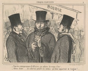 Tüm girişimciler onu sever... by Honoré Daumier