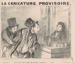 Her şey ücretli mi? Biz sadece... merhaba by Honoré Daumier