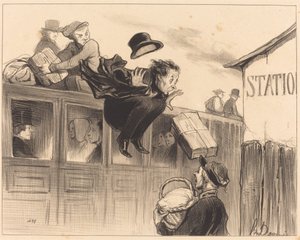 Otuz saniyelik istasyon by Honoré Daumier