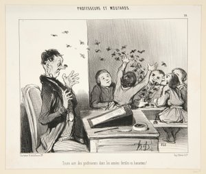 Öğretmenlerin üzücü kaderi? - #19 pf Profesörler ve Hardallar by Honoré Daumier