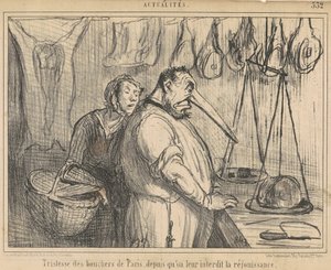 Paris kasaplarının hüznü... by Honoré Daumier