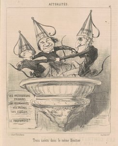 Aynı ocakta üç aziz by Honoré Daumier