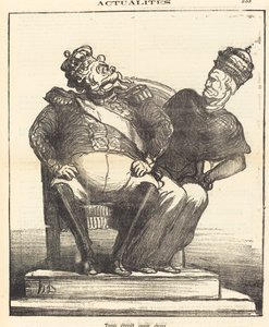İki kişi için çok dar by Honoré Daumier