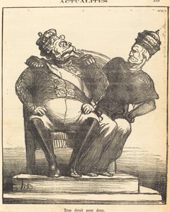 İki kişi için çok dar by Honoré Daumier