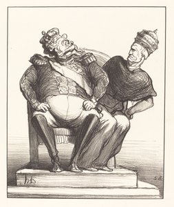 İki kişi için çok dar by Honoré Daumier