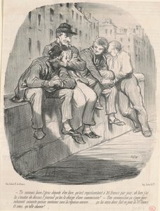 Karşıdaki şişman milletvekilini iyi biliyorsun... by Honoré Daumier