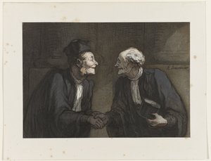 El sıkışan İki Avukat, 1840 dolayları by Honoré Daumier