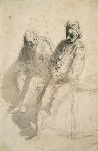 İki Saltimbank by Honoré Daumier