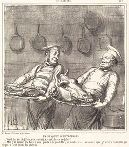 At yiyicilerin ziyafeti by Honoré Daumier