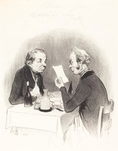 Yağsız bir akşam yemeği by Honoré Daumier