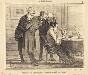 Japonya yapımı sahte bir vazo... by Honoré Daumier
