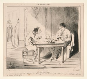 Güzel Bir Punto. Altınız var mı, General? by Honoré Daumier