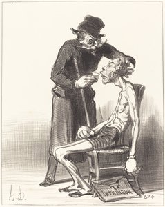 mutsuz bir güreşçi by Honoré Daumier