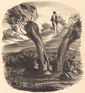 Kıskançlık ateşiyle yanan bir koca by Honoré Daumier
