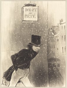 İşinin altında bir beyefendi by Honoré Daumier