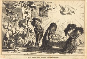 Ölümünden Çeyrek Saat Sonra Hala Yaşıyordu by Honoré Daumier