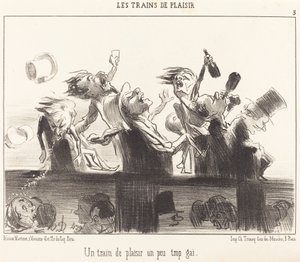 Biraz fazla neşeli bir Zevk Treni by Honoré Daumier