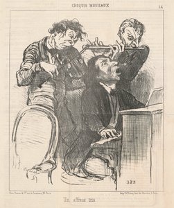 korkunç bir üçlü by Honoré Daumier