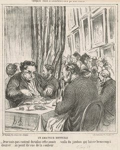 zor bir amatör by Honoré Daumier