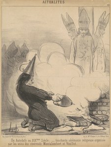 19. yüzyılda yanan bir kitap by Honoré Daumier