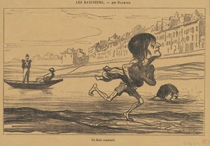 üzgün bir banyo by Honoré Daumier