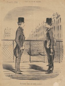 Küçük ayakkabılarında bir adam by Honoré Daumier