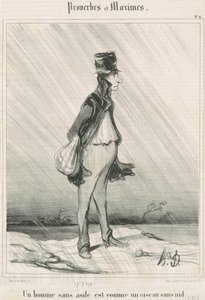 Evsiz bir adam... by Honoré Daumier