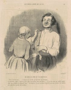 Kutlama ve diş telleri günü by Honoré Daumier