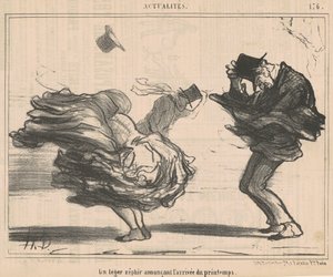 Baharın gelişini haber veren hafif bir zefir by Honoré Daumier