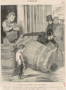 İşinde üzgün bir şarap tüccarı by Honoré Daumier