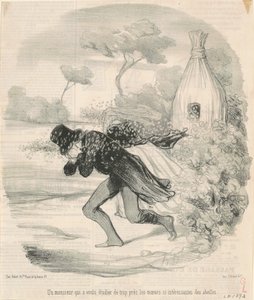 Arıların örf ve adetlerini incelemek isteyen bir beyefendi by Honoré Daumier
