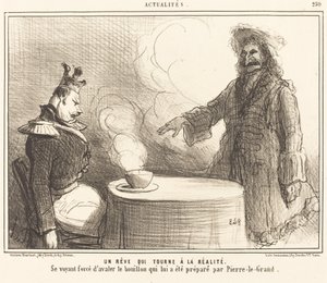 Gerçeğe dönüşen bir rüya by Honoré Daumier