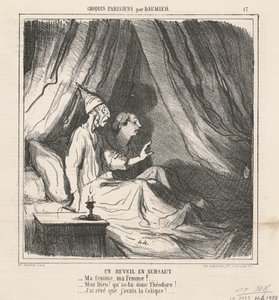 ani bir uyanış by Honoré Daumier