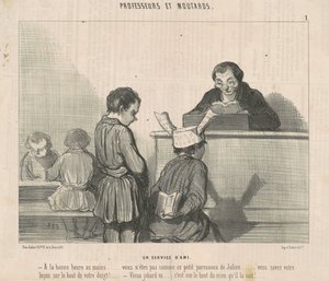 güler yüzlü hizmet by Honoré Daumier