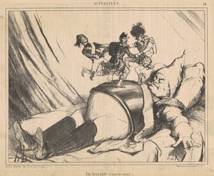korkunç bir kabus by Honoré Daumier