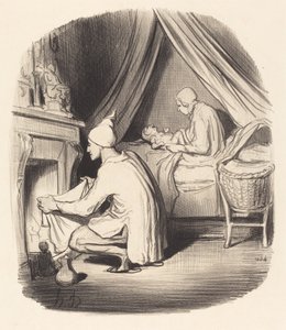 huzursuz bir gece by Honoré Daumier