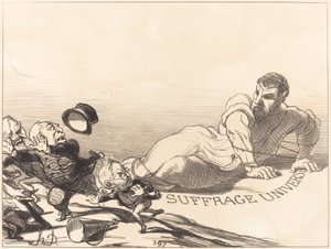 Lilliputluların Paniği... by Honoré Daumier