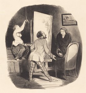zor bir pozisyon by Honoré Daumier