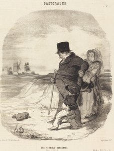 Korkunç Bir Karşılaşma by Honoré Daumier