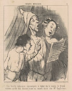 Müziği seven bir aile... by Honoré Daumier