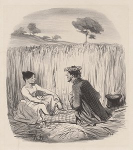 Buğdayda Bir İdil by Honoré Daumier
