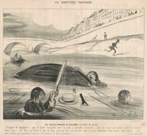 Hayat nehrinden inmenin yeni bir yolu by Honoré Daumier