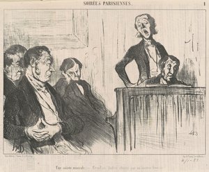 Müzikli bir akşam by Honoré Daumier