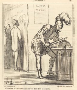 Boş zamanları kullanmak... by Honoré Daumier