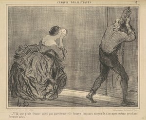 Tembel olmayan küçük bir kadın var... by Honoré Daumier
