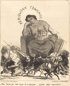 Sonunda bana saldırmaktan bıkacaksın... by Honoré Daumier